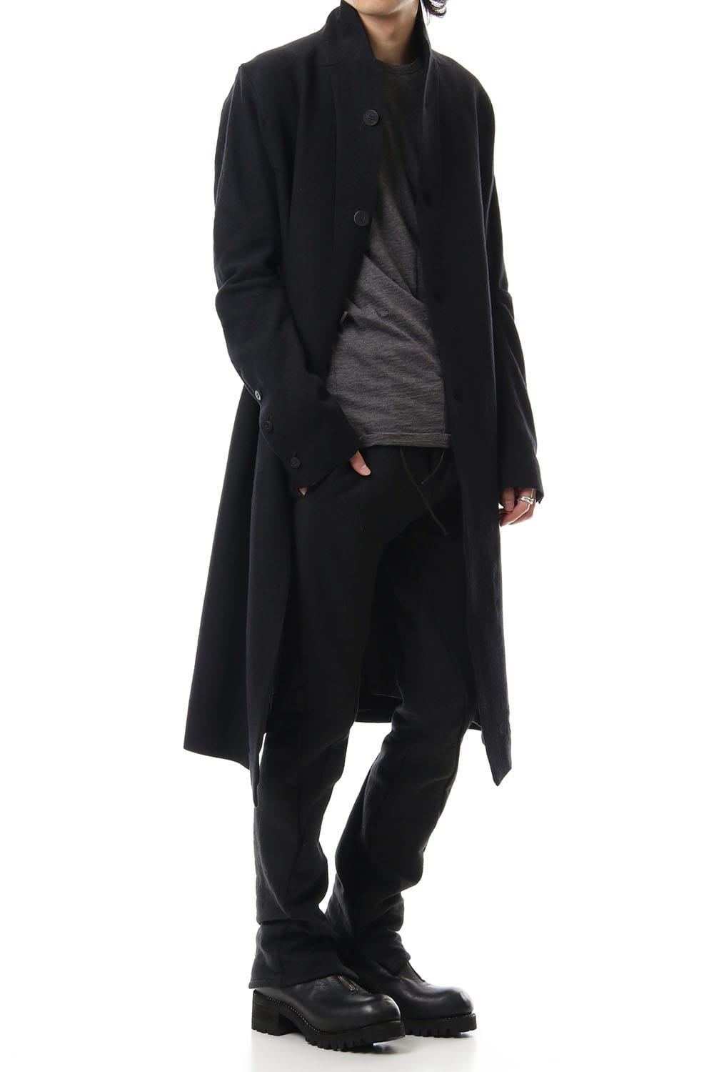 Wool x Linen Long Coat - ST106-0029A