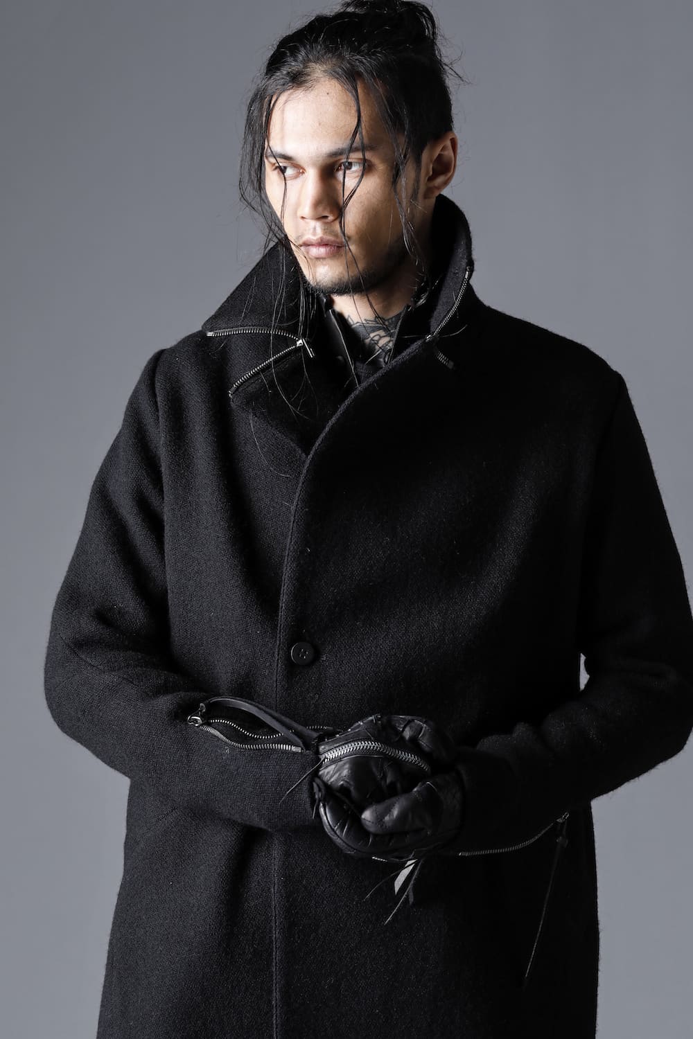 Harris Tweed Washer Double Breasted Coat