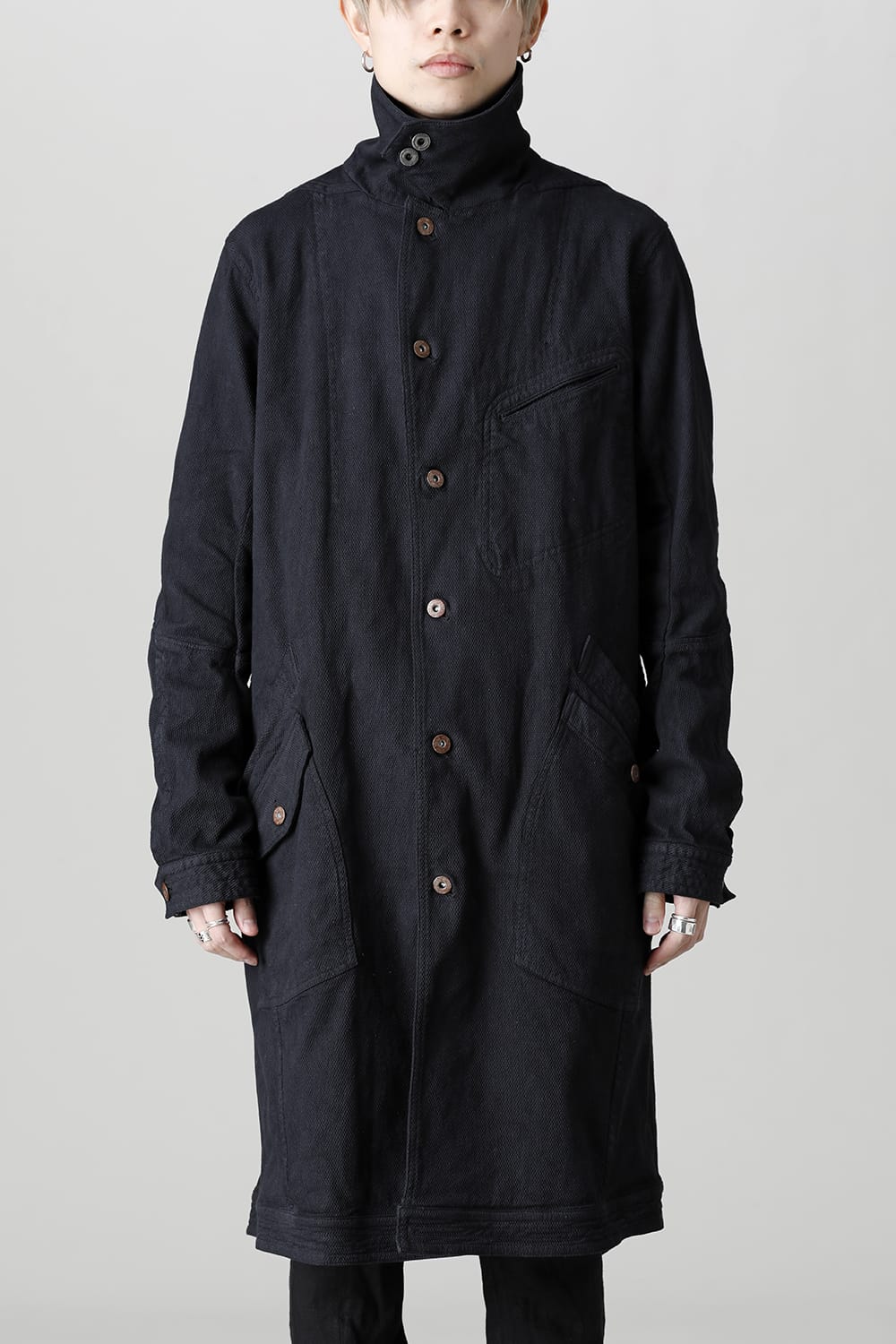 Dobby Cotton Stretch Worker Coat  Black