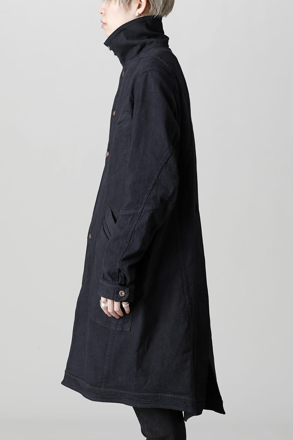 Dobby Cotton Stretch Worker Coat  Black