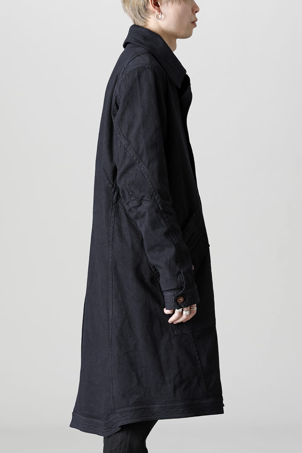 Dobby Cotton Stretch Worker Coat  Black