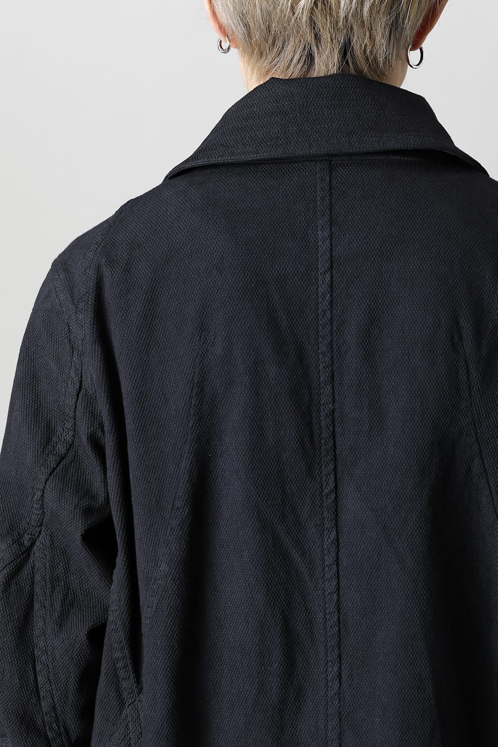 Dobby Cotton Stretch Worker Coat  Black