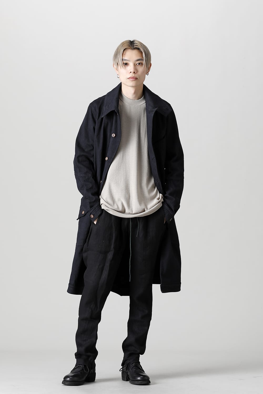 Dobby Cotton Stretch Worker Coat  Black