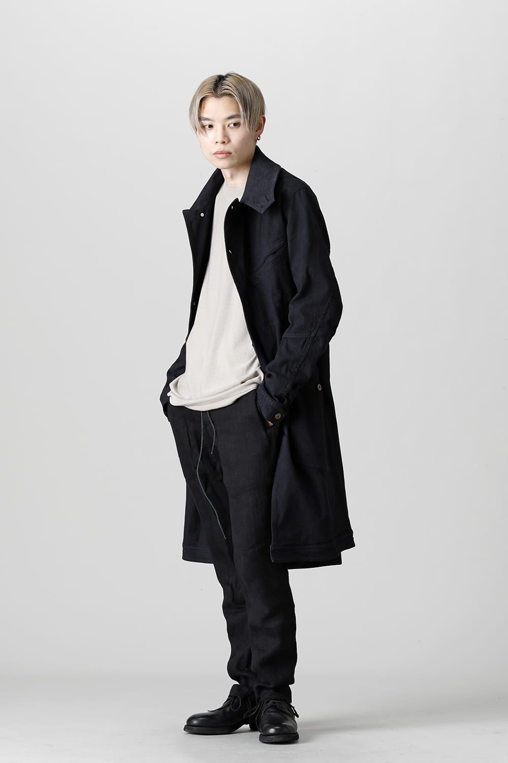 Dobby Cotton Stretch Worker Coat  Black