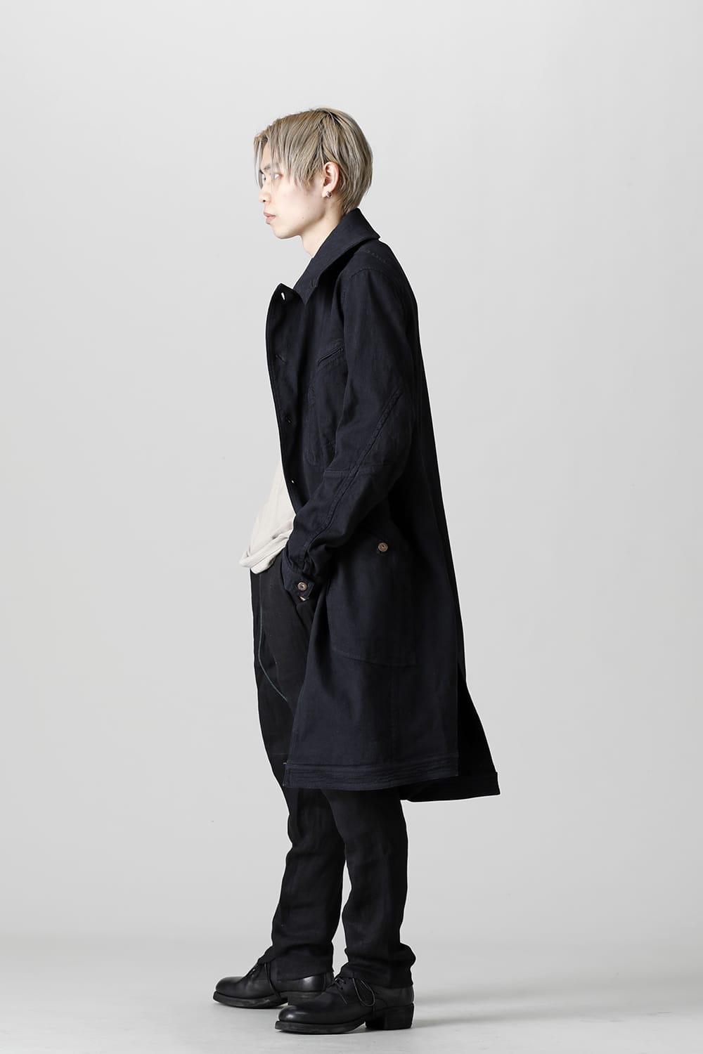 Dobby Cotton Stretch Worker Coat  Black