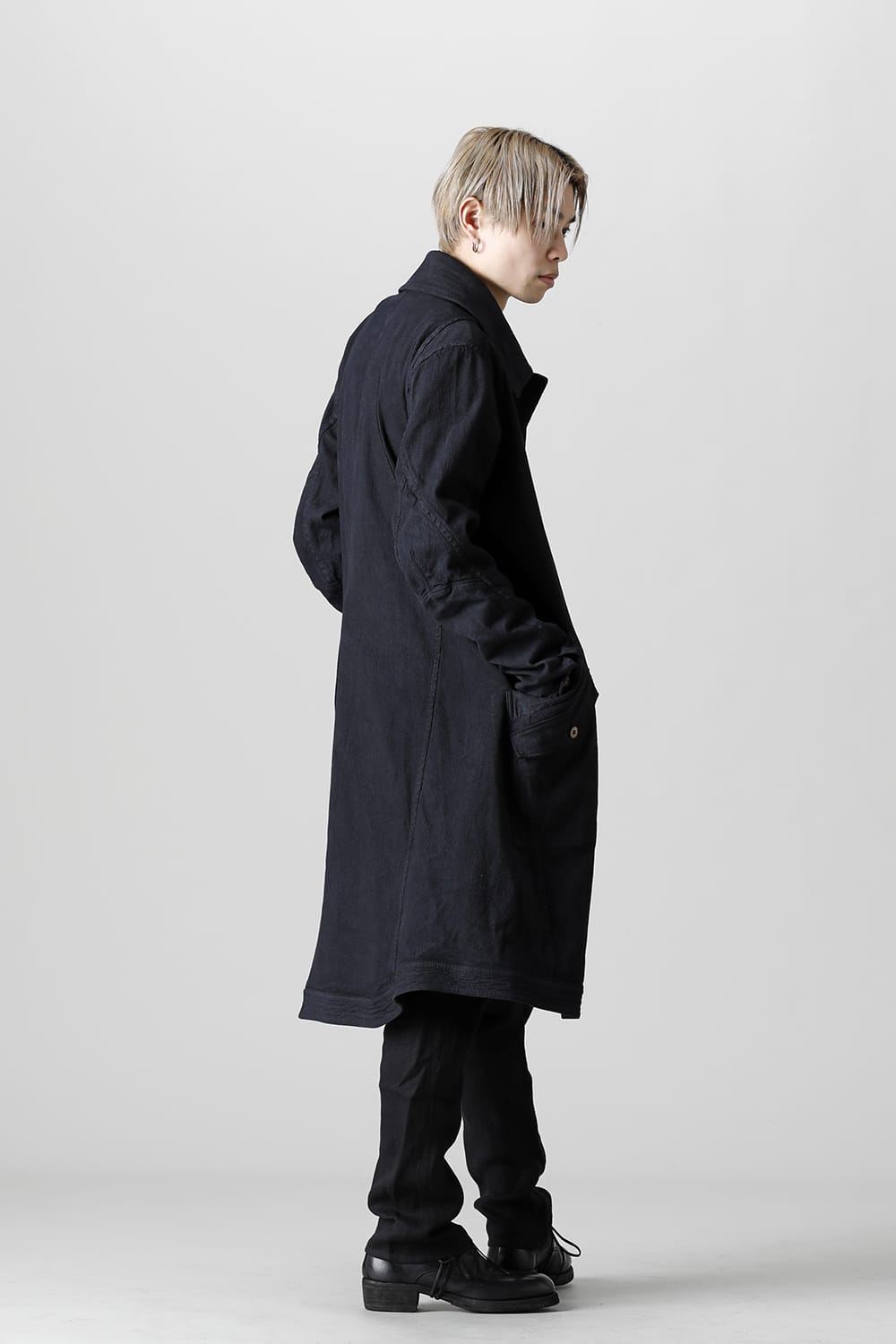 Dobby Cotton Stretch Worker Coat  Black