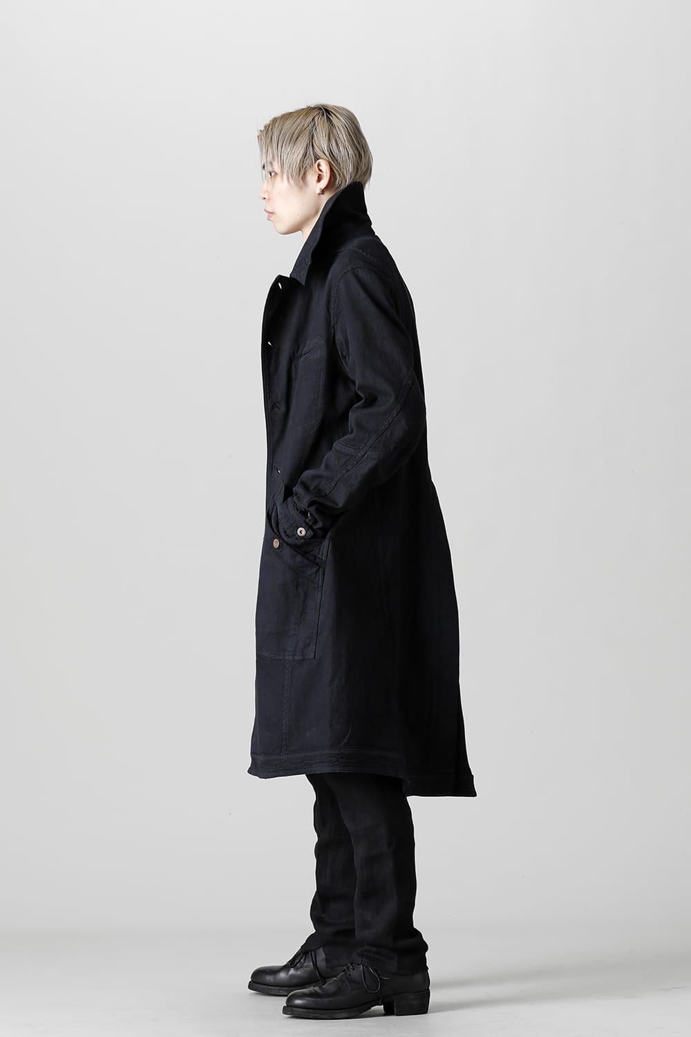 Dobby Cotton Stretch Worker Coat  Black