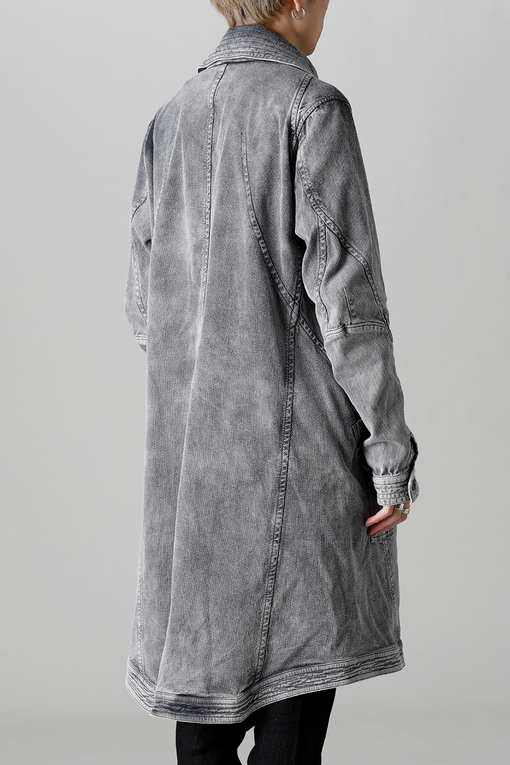 Bleach Dobby Cotton Stretch Worker Coat  Bleach Gray