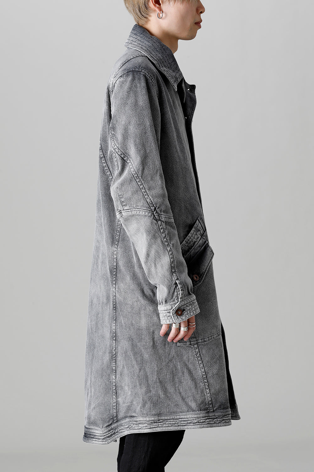 Bleach Dobby Cotton Stretch Worker Coat  Bleach Gray