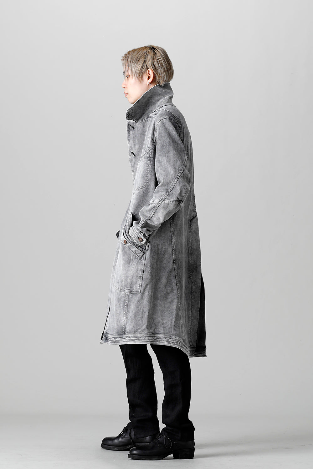 Bleach Dobby Cotton Stretch Worker Coat  Bleach Gray