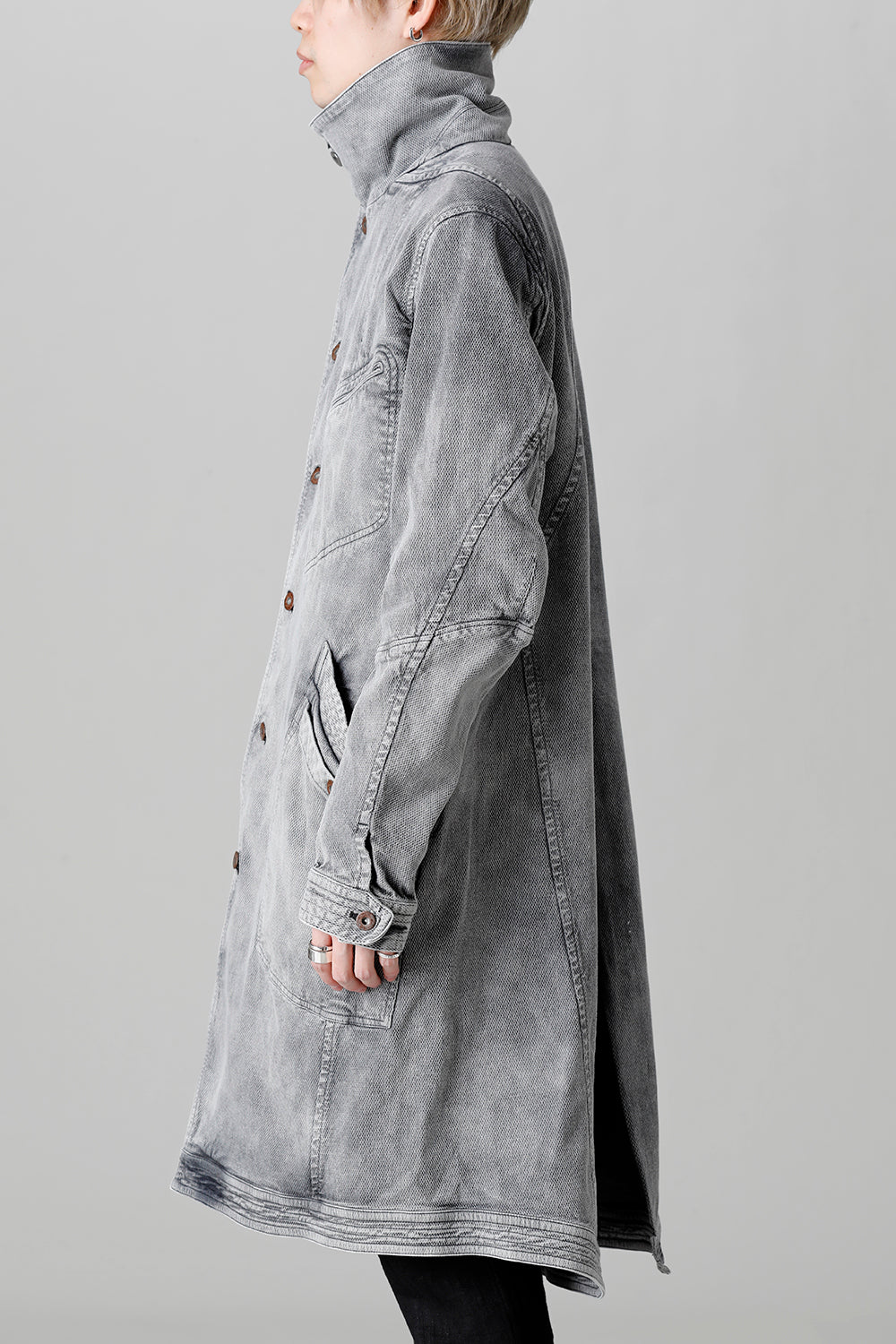 Bleach Dobby Cotton Stretch Worker Coat  Bleach Gray