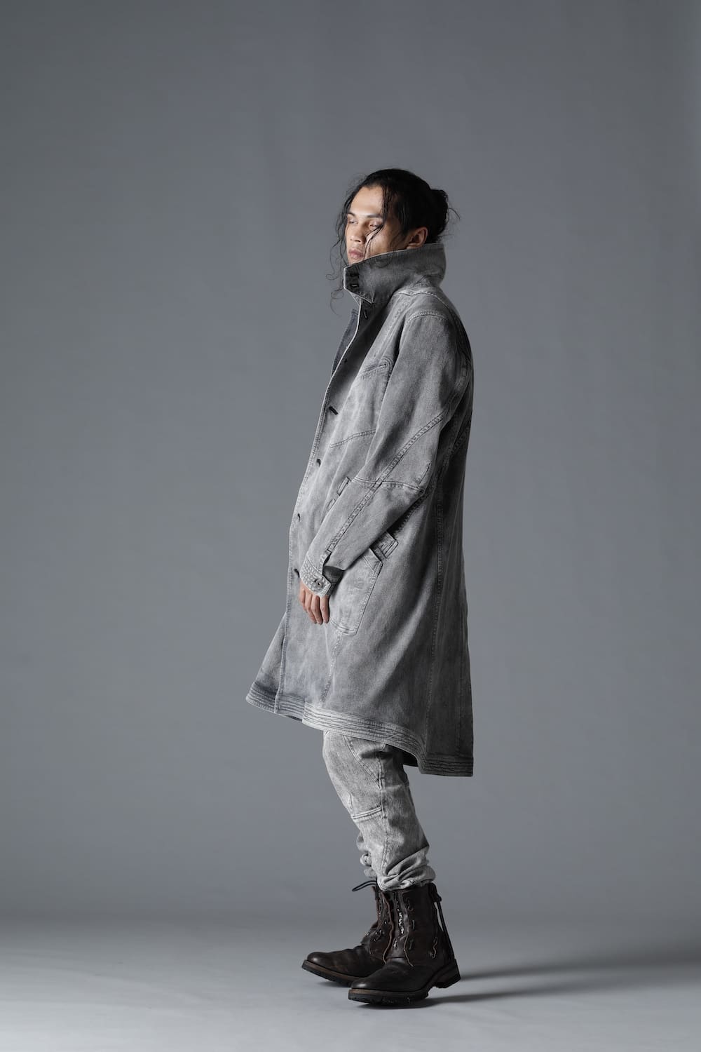 Bleach Dobby Cotton Stretch Worker Coat  Bleach Gray