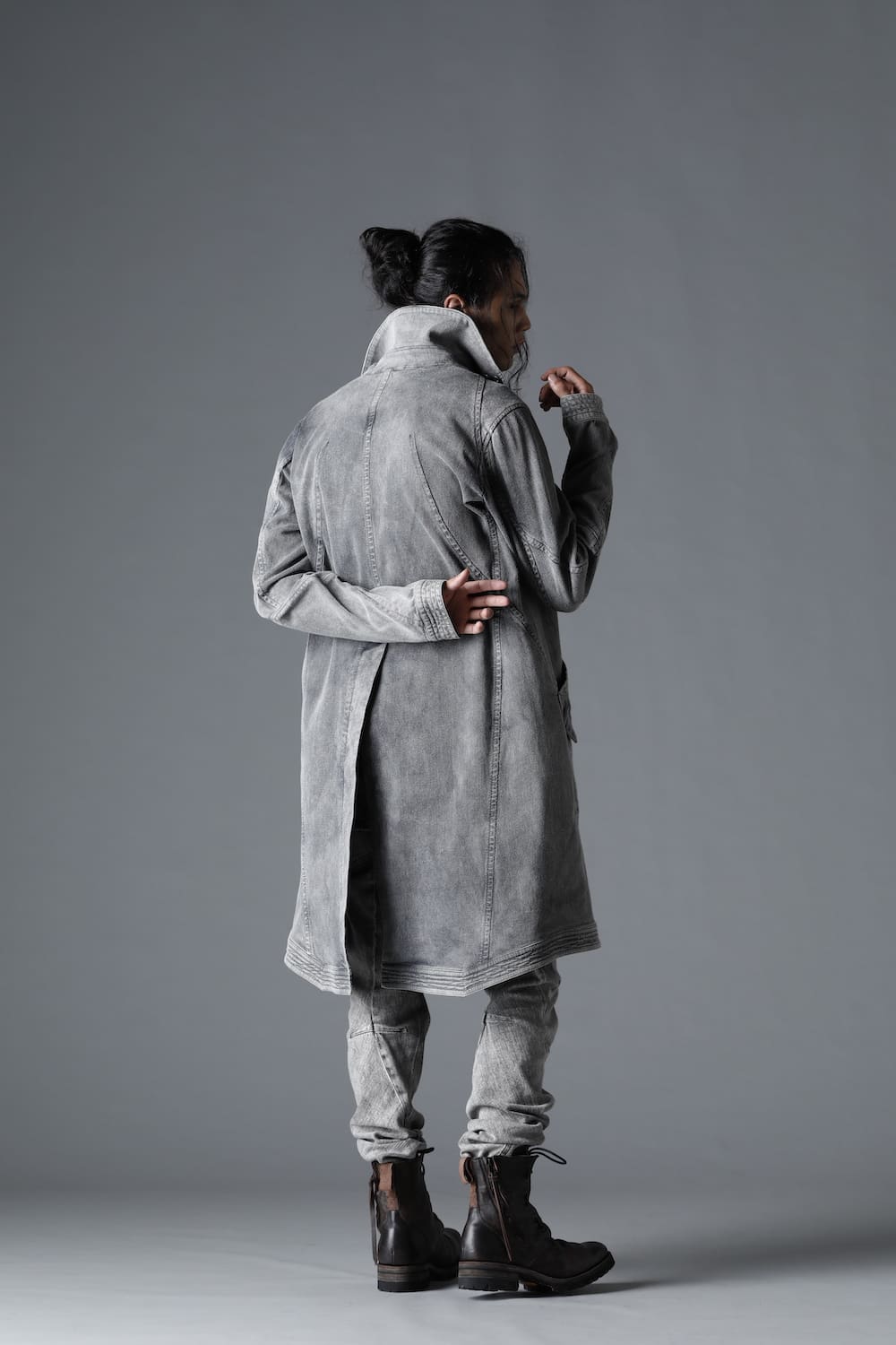 Bleach Dobby Cotton Stretch Worker Coat  Bleach Gray