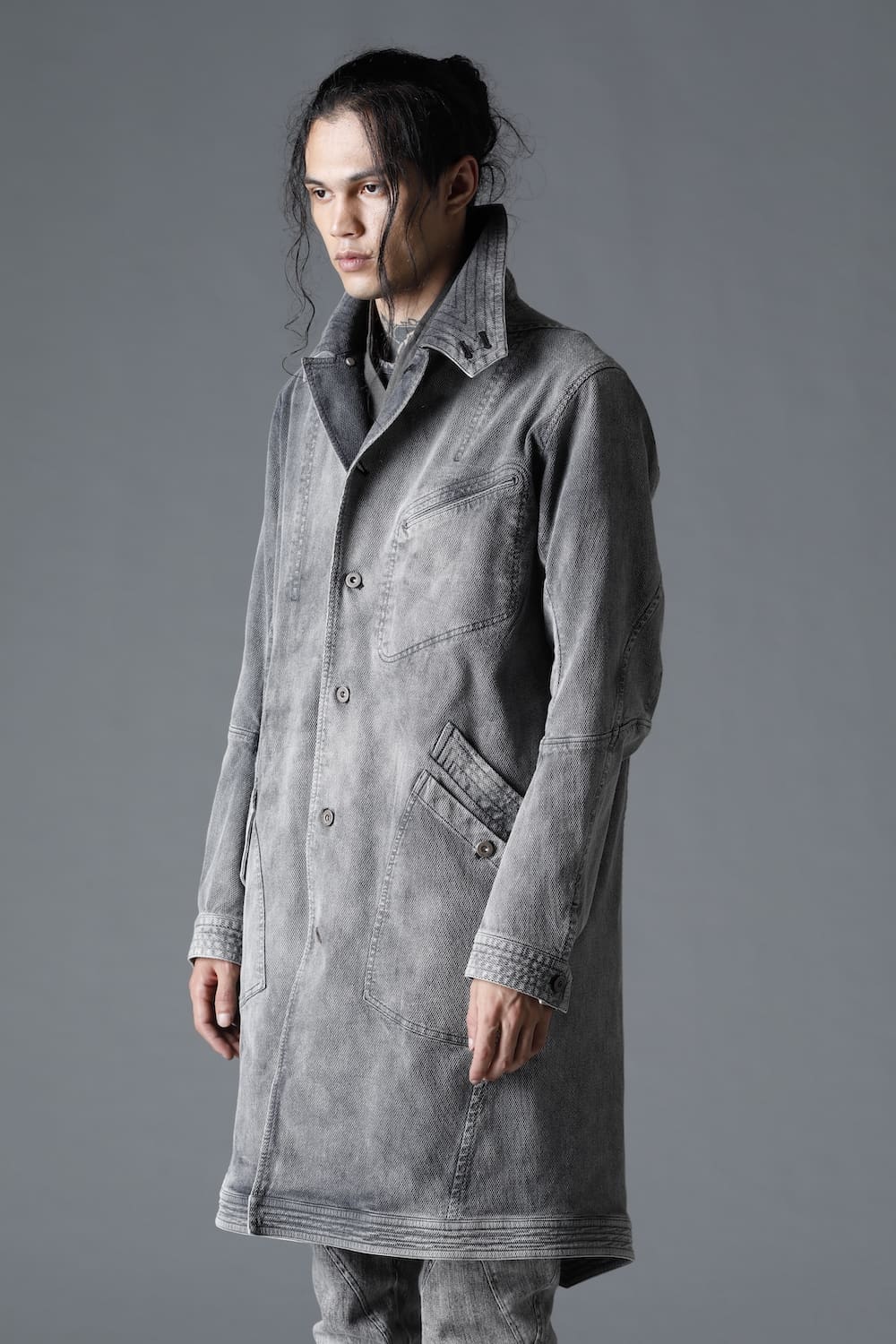 Bleach Dobby Cotton Stretch Worker Coat  Bleach Gray