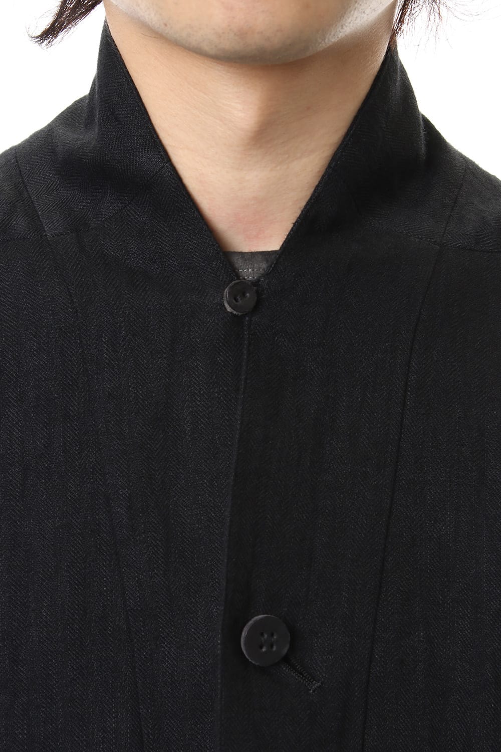 Linen Herringbone Half Coat