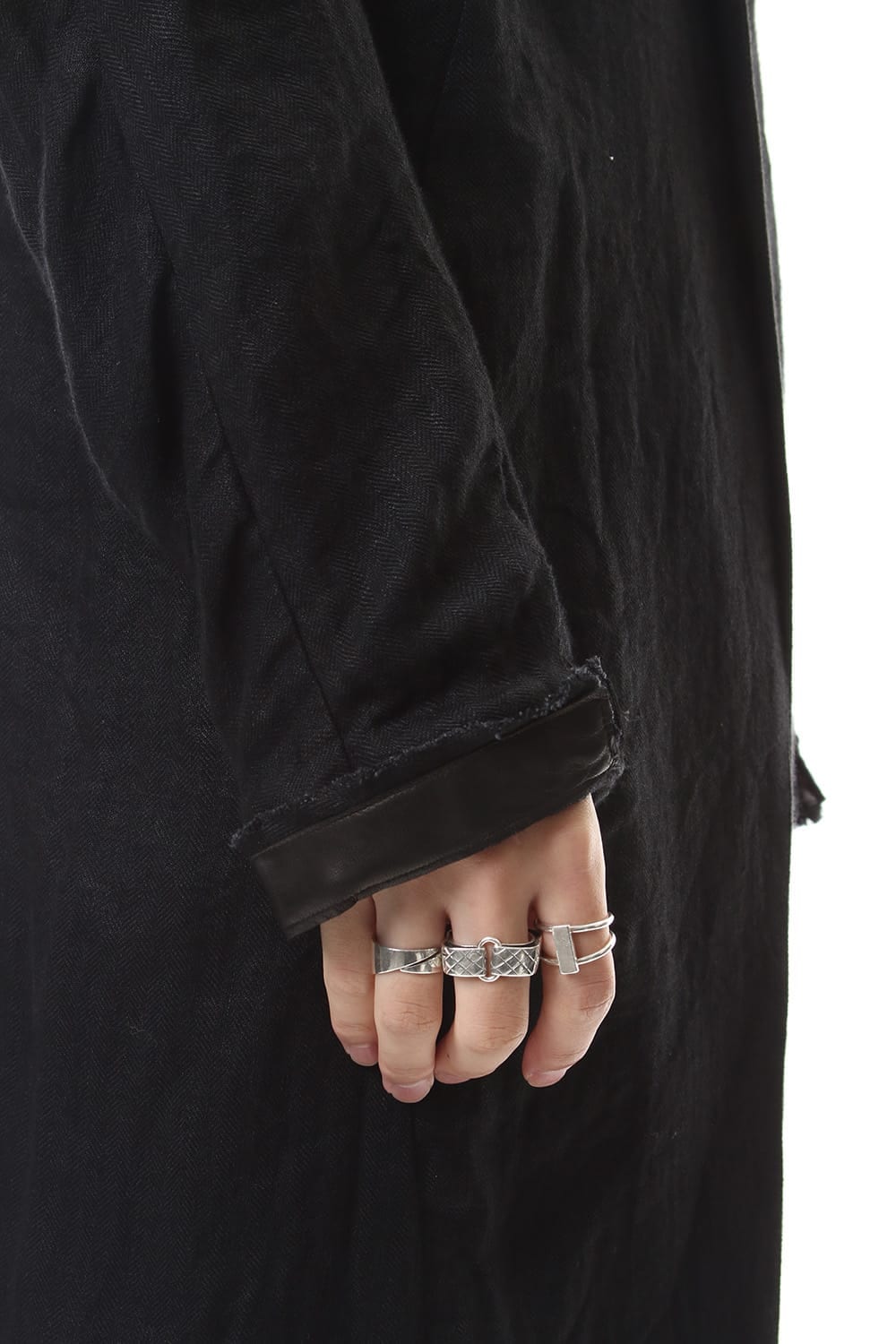 Linen Herringbone Half Coat