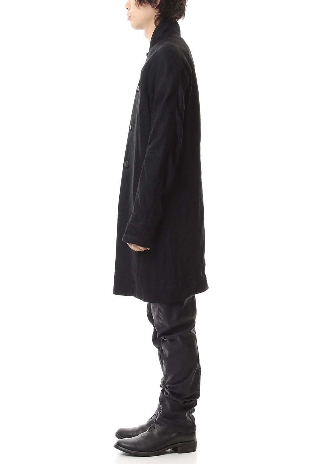 Linen Herringbone Half Coat