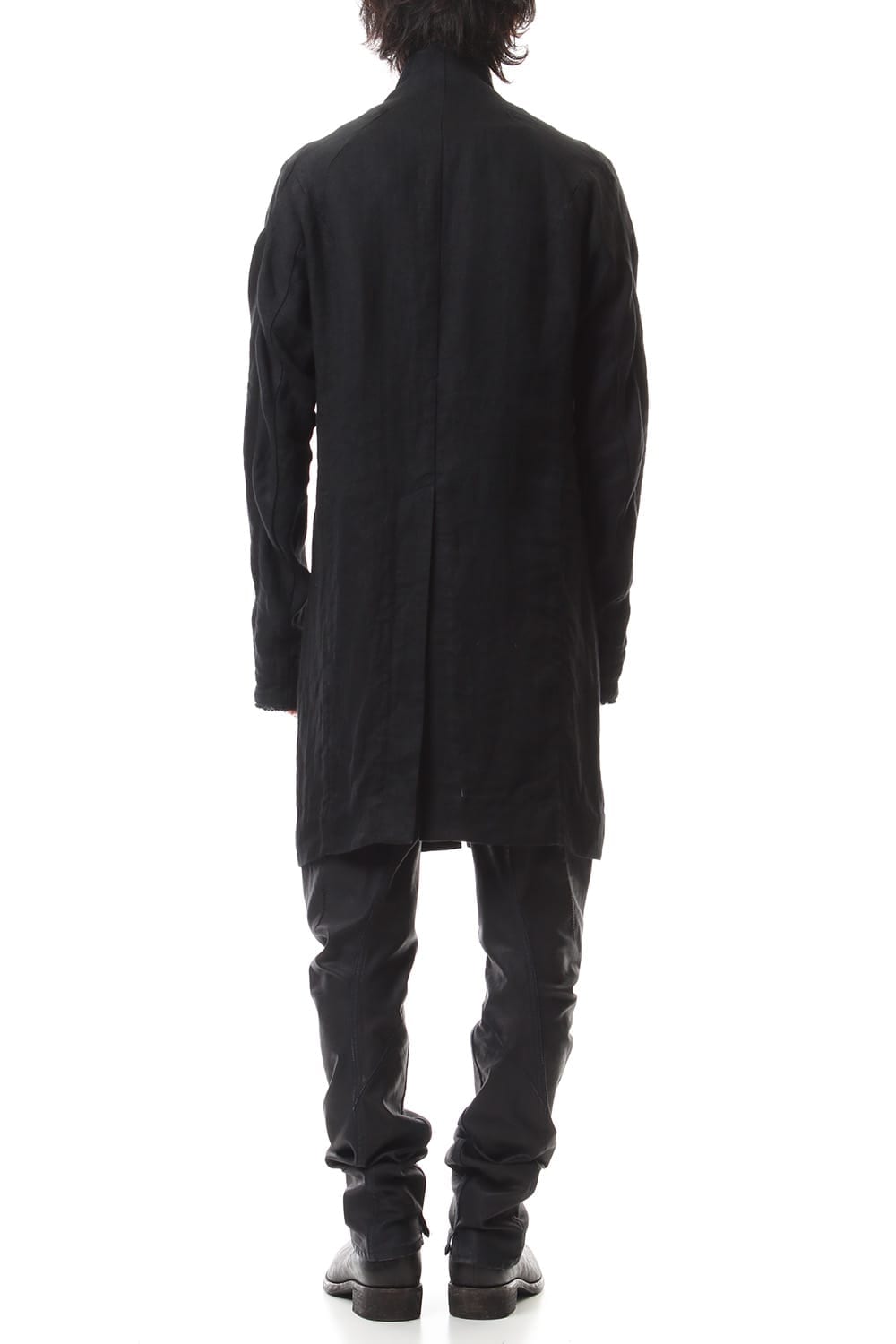 Linen Herringbone Half Coat