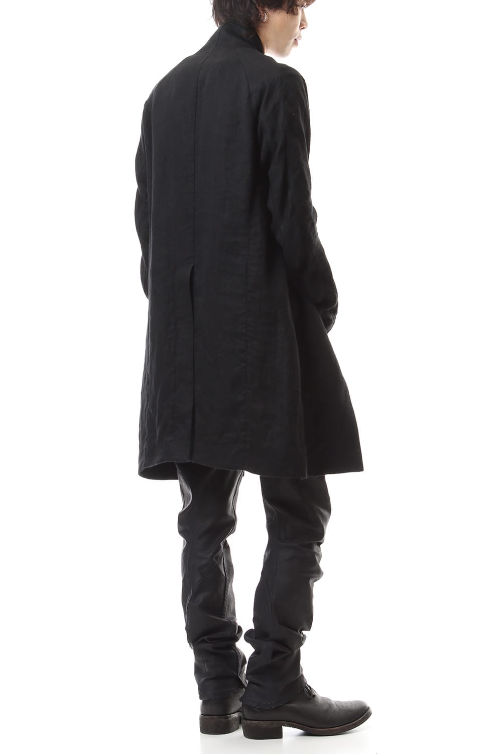 Linen Herringbone Half Coat