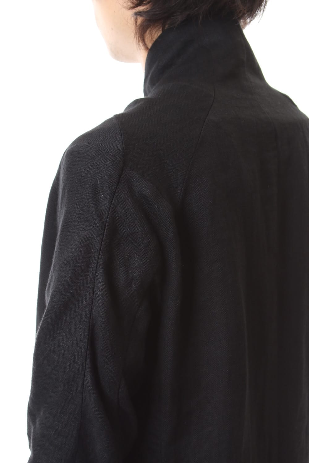 Linen Herringbone Half Coat