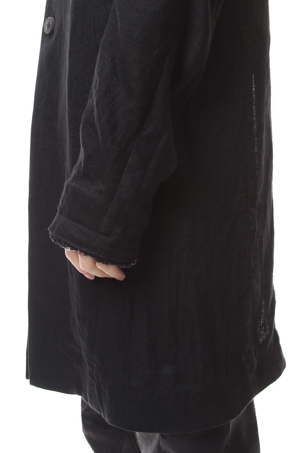 Linen Herringbone Half Coat