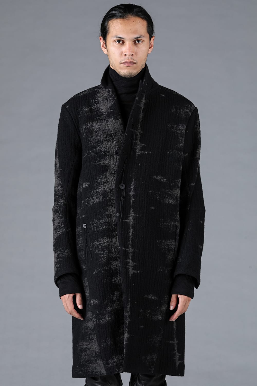 Fog Stripe Jacquard Coat