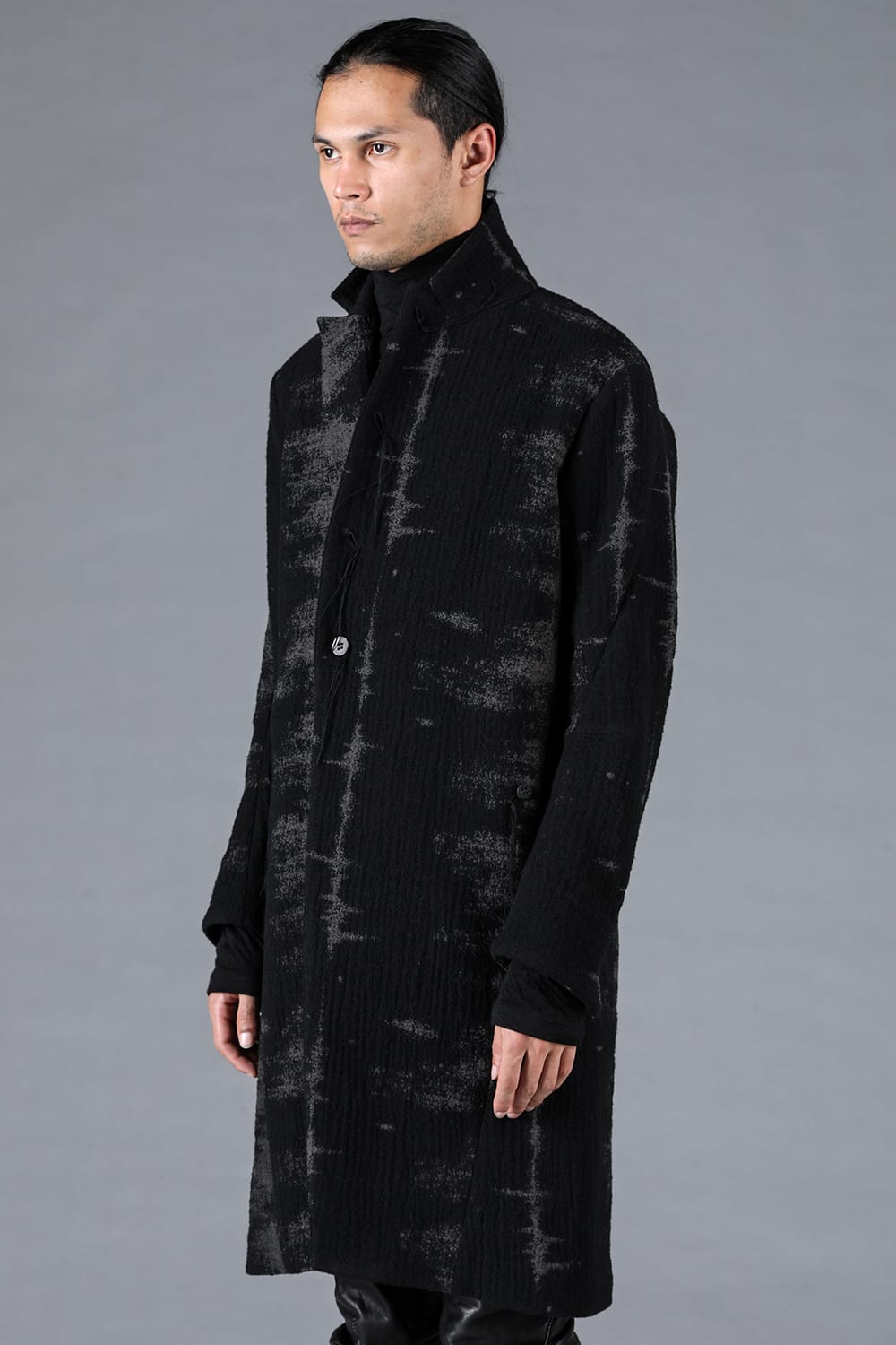 Fog Stripe Jacquard Coat