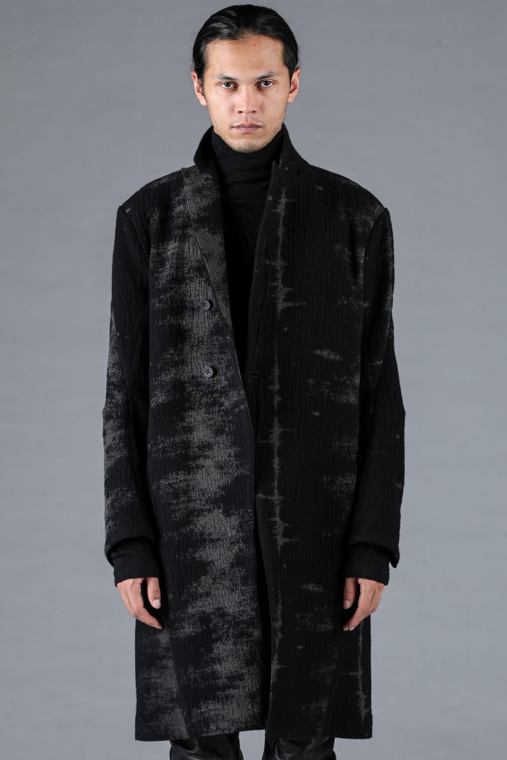 Fog Stripe Jacquard Coat