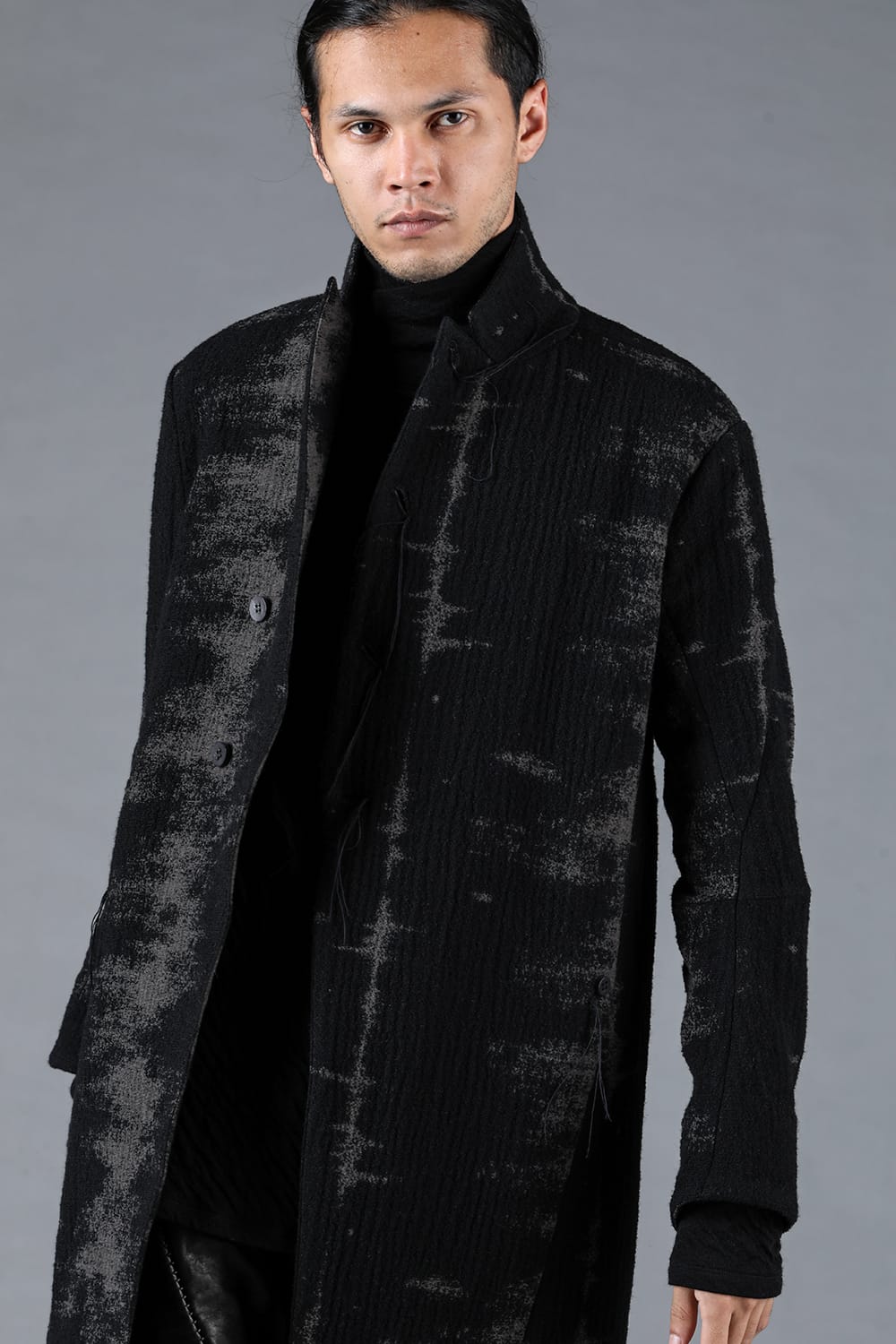 Fog Stripe Jacquard Coat