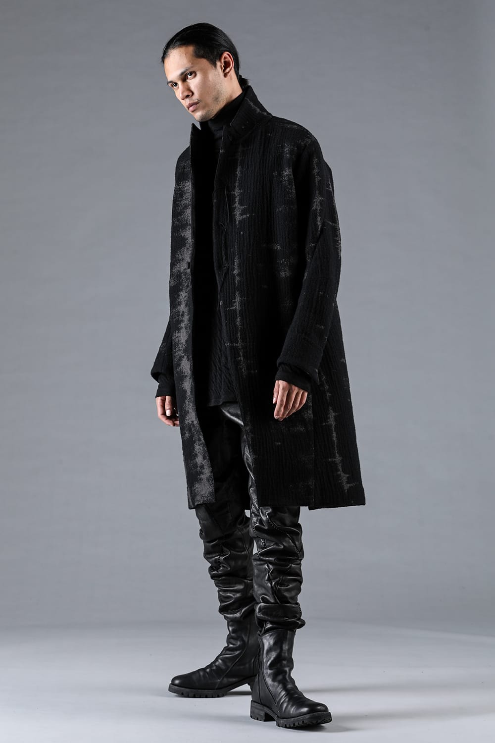 Fog Stripe Jacquard Coat