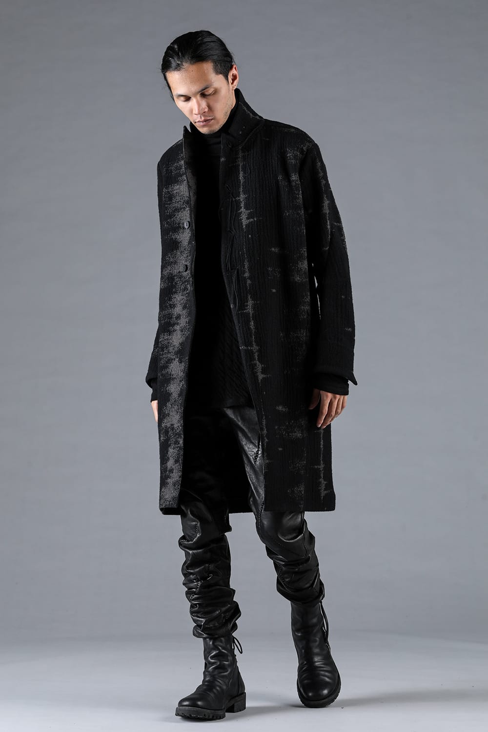 Fog Stripe Jacquard Coat