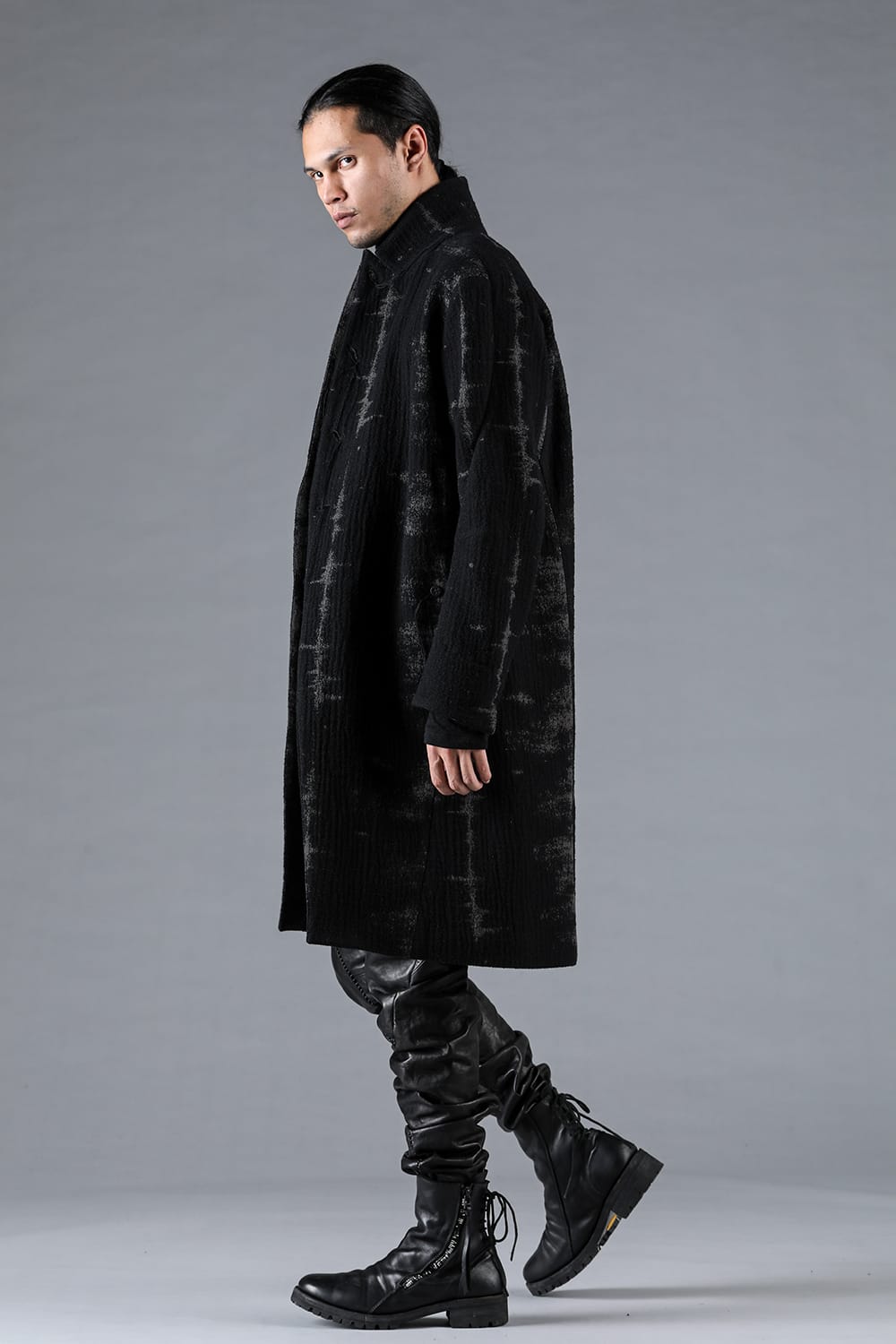 Fog Stripe Jacquard Coat