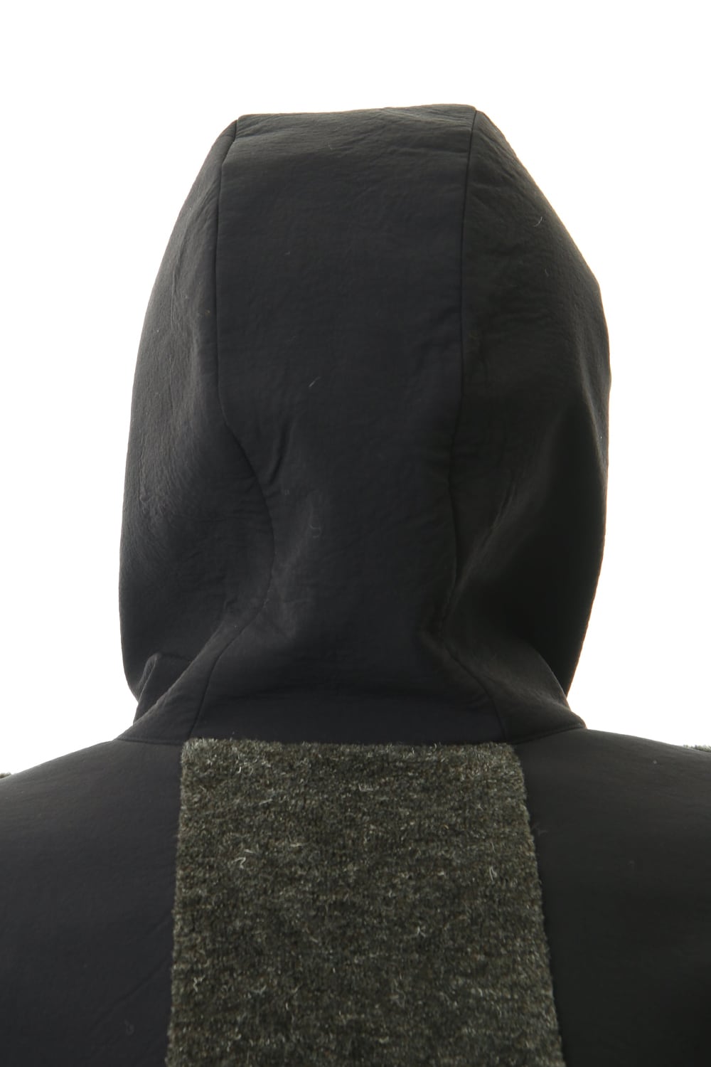 Kenpi wool Boa Hooded Coat Khaki