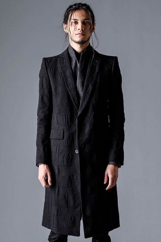 Scab Patchwork Jacquard Stretch Cotton Chester Coat