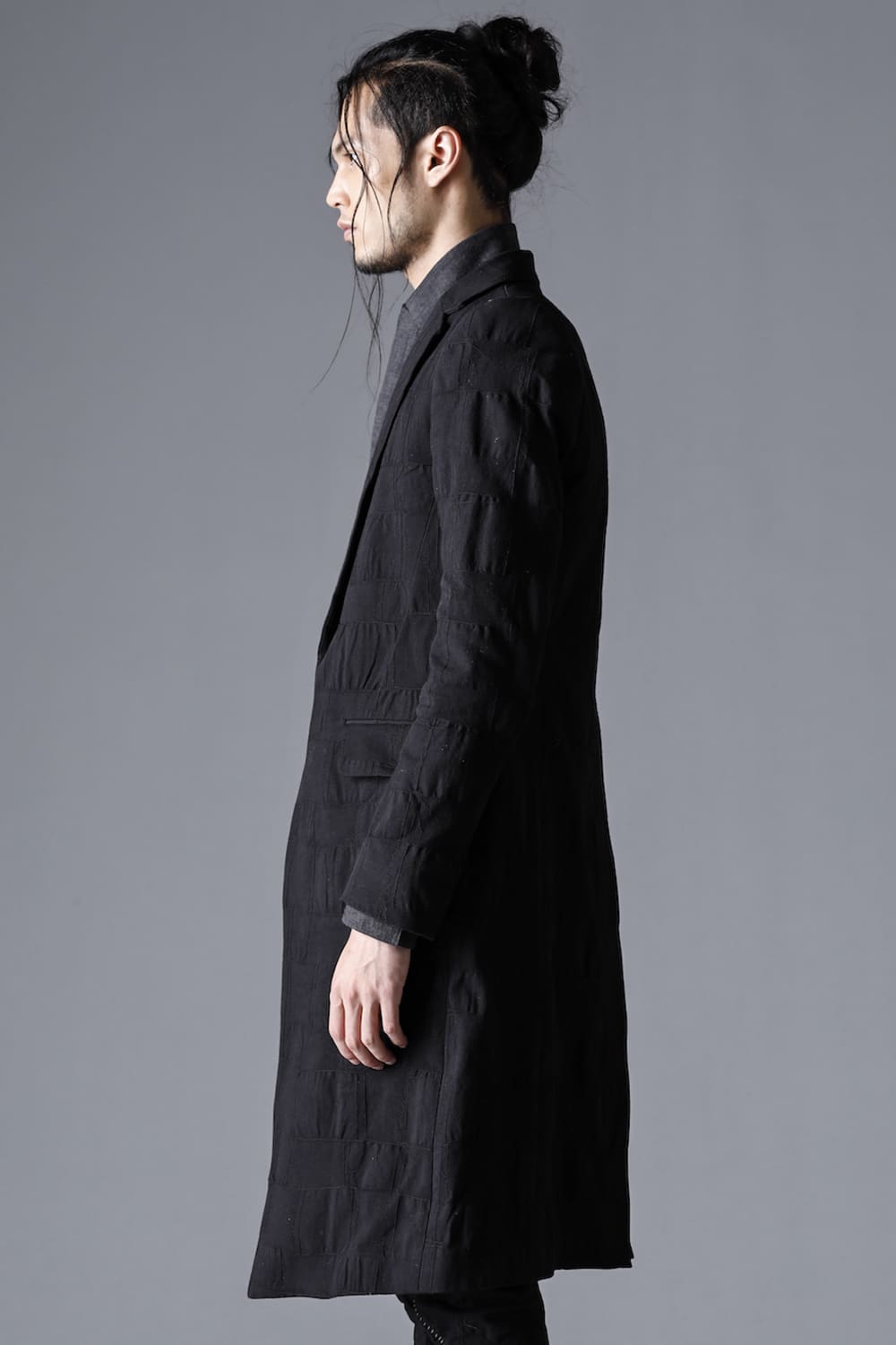 Scab Patchwork Jacquard Stretch Cotton Chester Coat