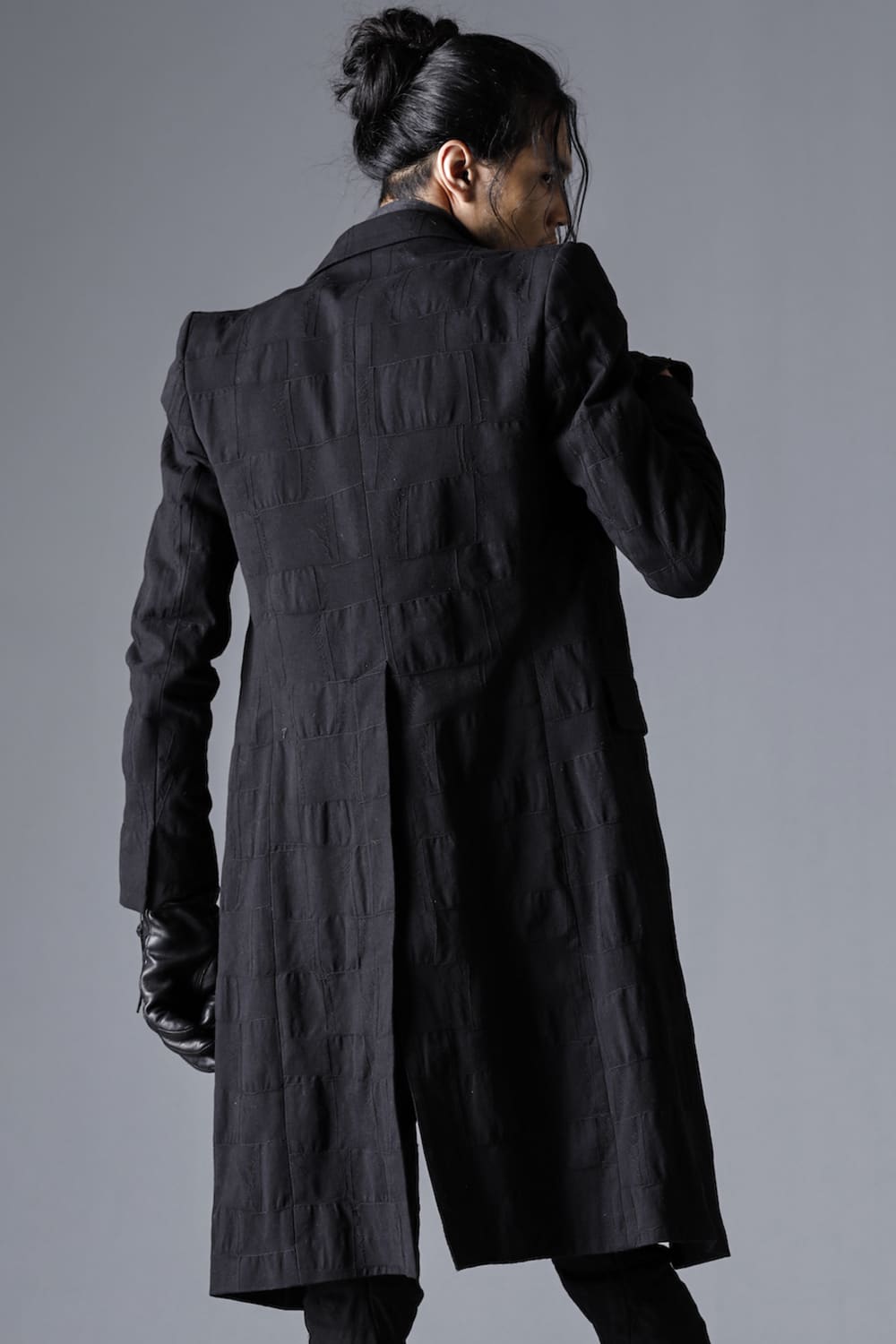 Scab Patchwork Jacquard Stretch Cotton Chester Coat