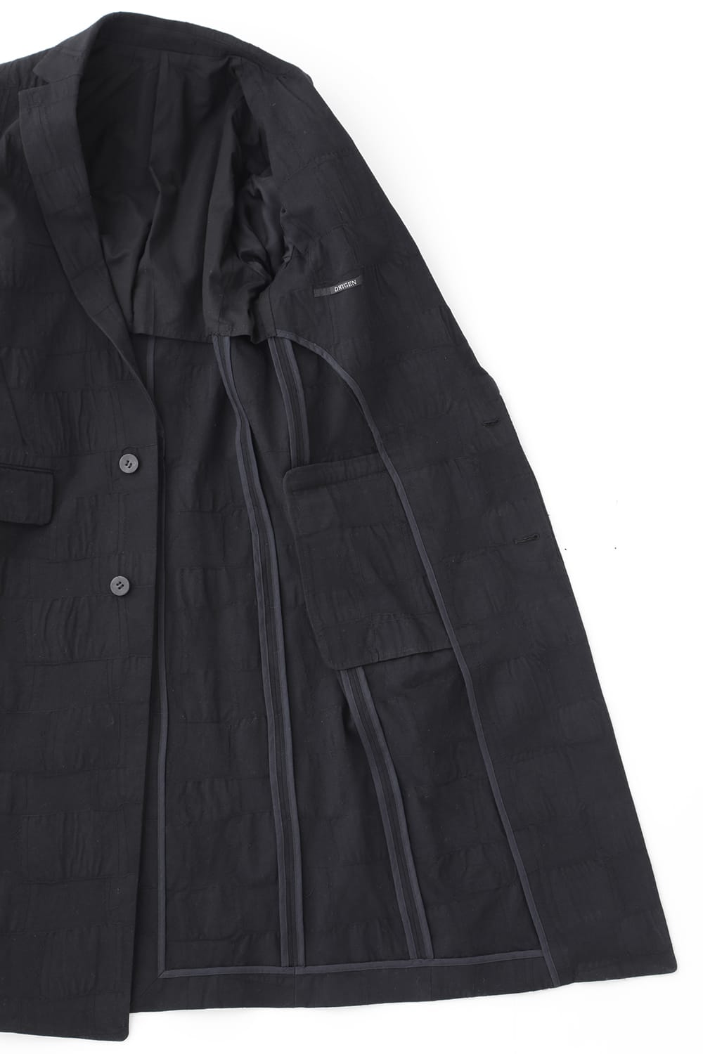 Scab Patchwork Jacquard Stretch Cotton Chester Coat