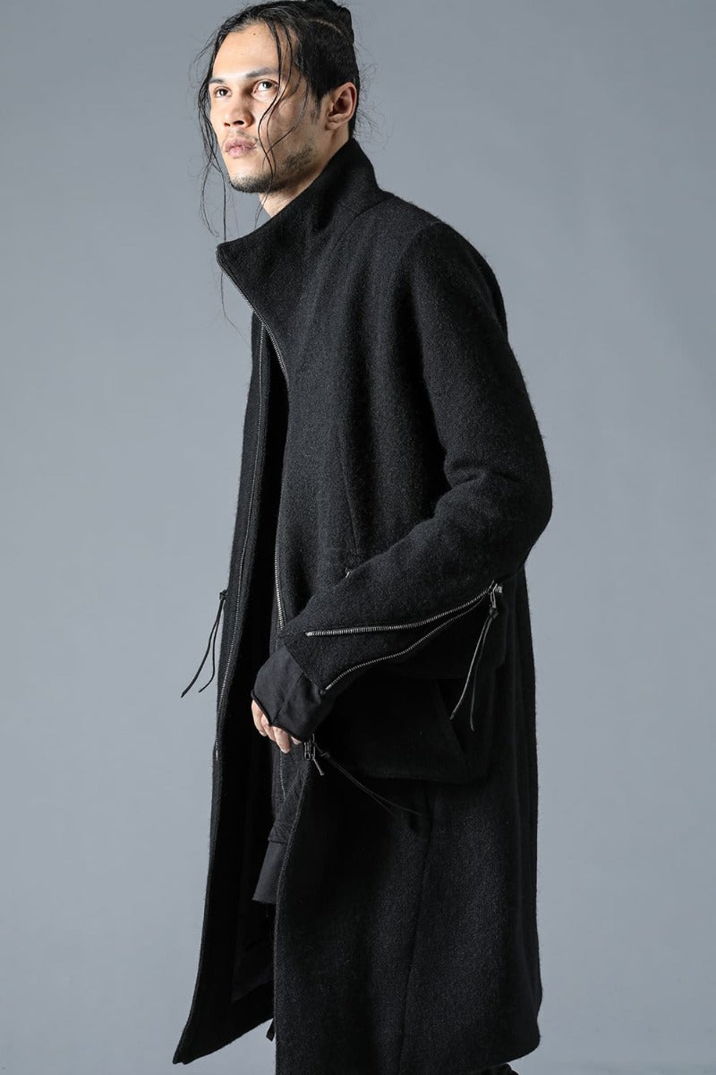 Harris Tweed Washer High-Neck Coat