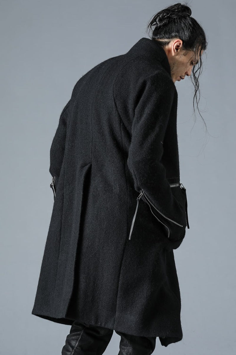 Harris Tweed Washer High-Neck Coat