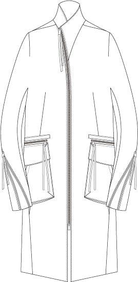 Harris Tweed Washer High-Neck Coat