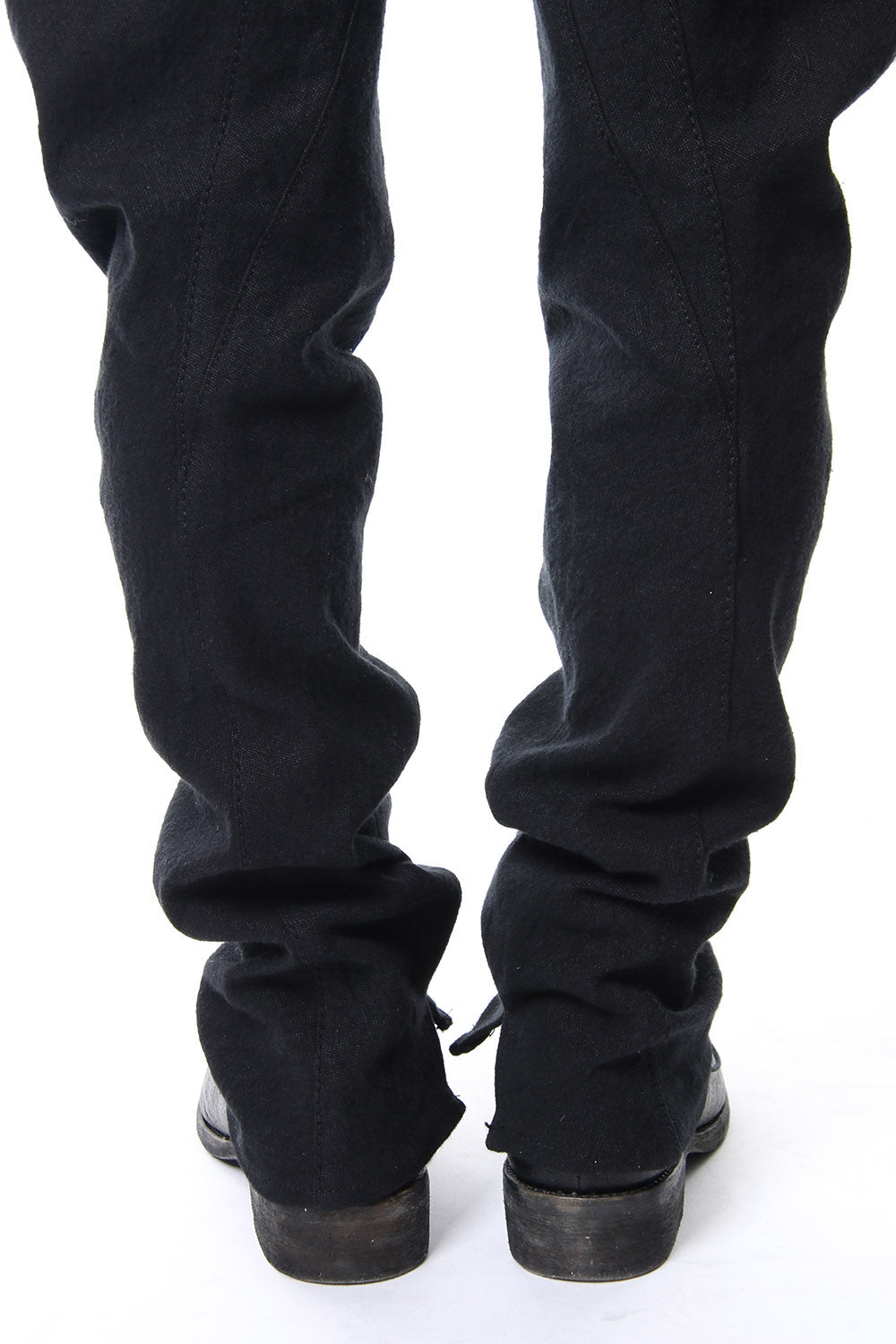 Heavy cotton × linen stretch twist curve pants