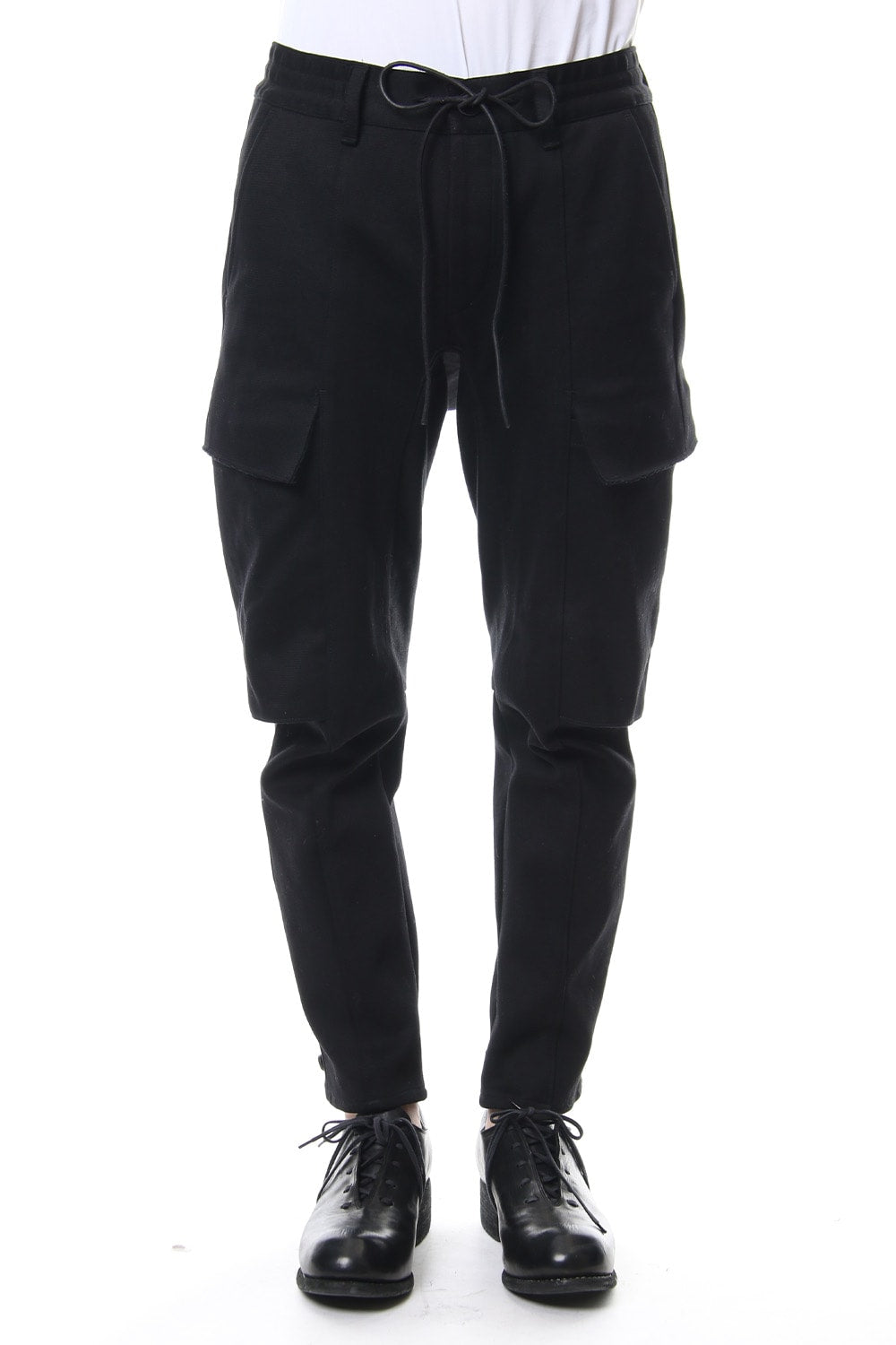 Heavy cotton jersey cropped cargo pants
