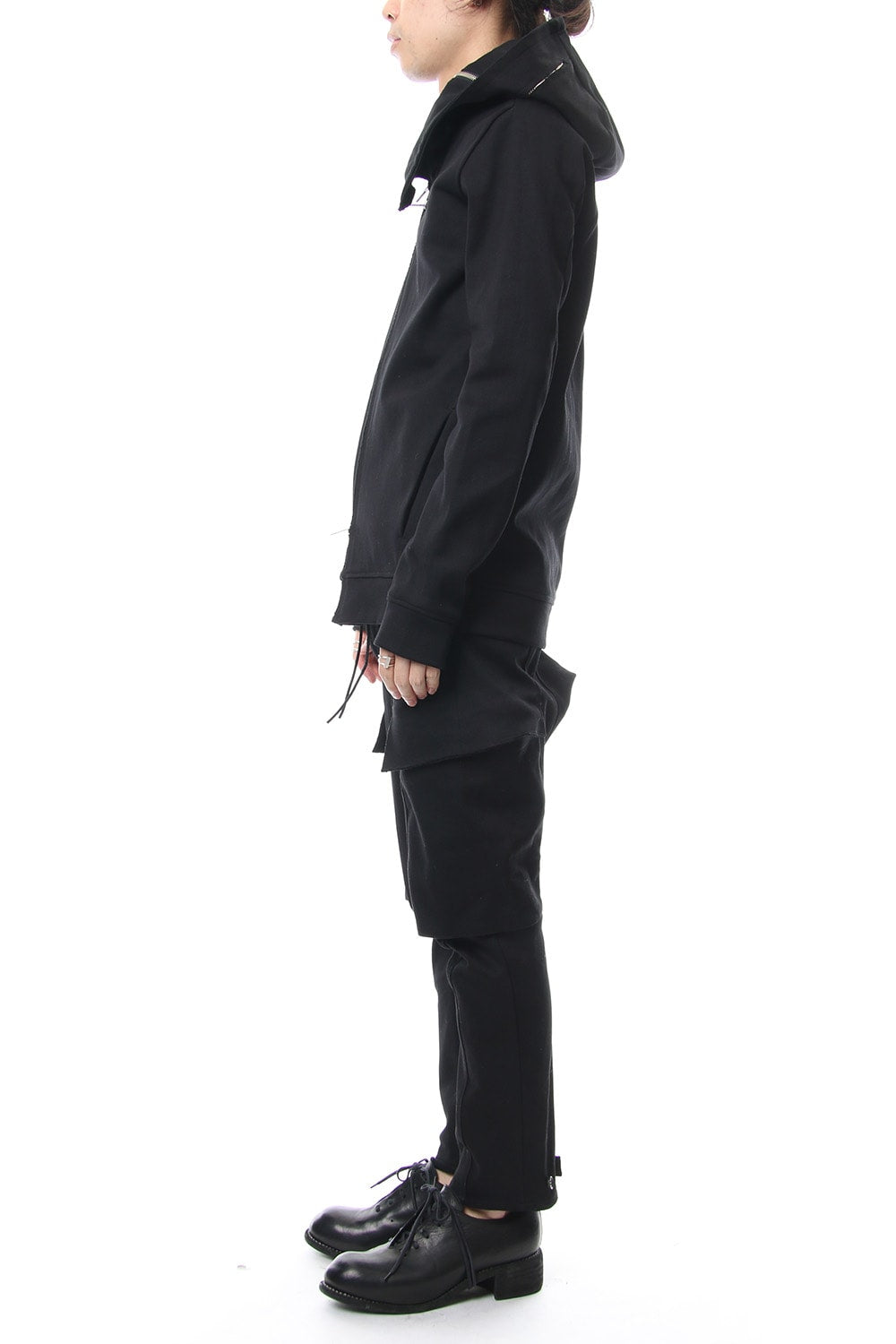 Heavy cotton jersey cropped cargo pants