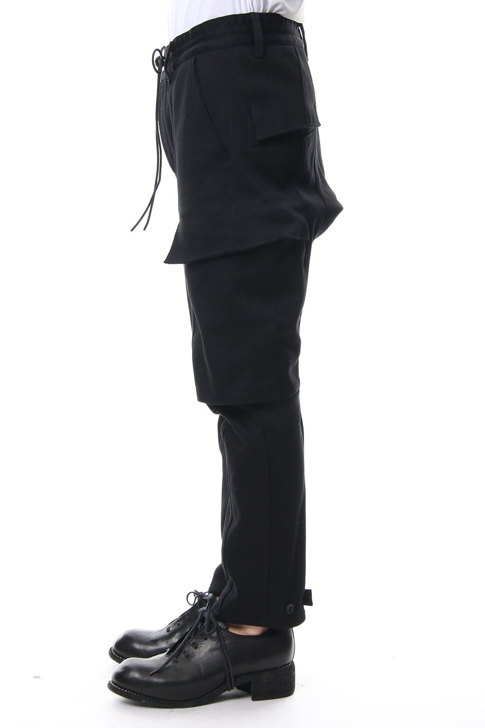 Heavy cotton jersey cropped cargo pants