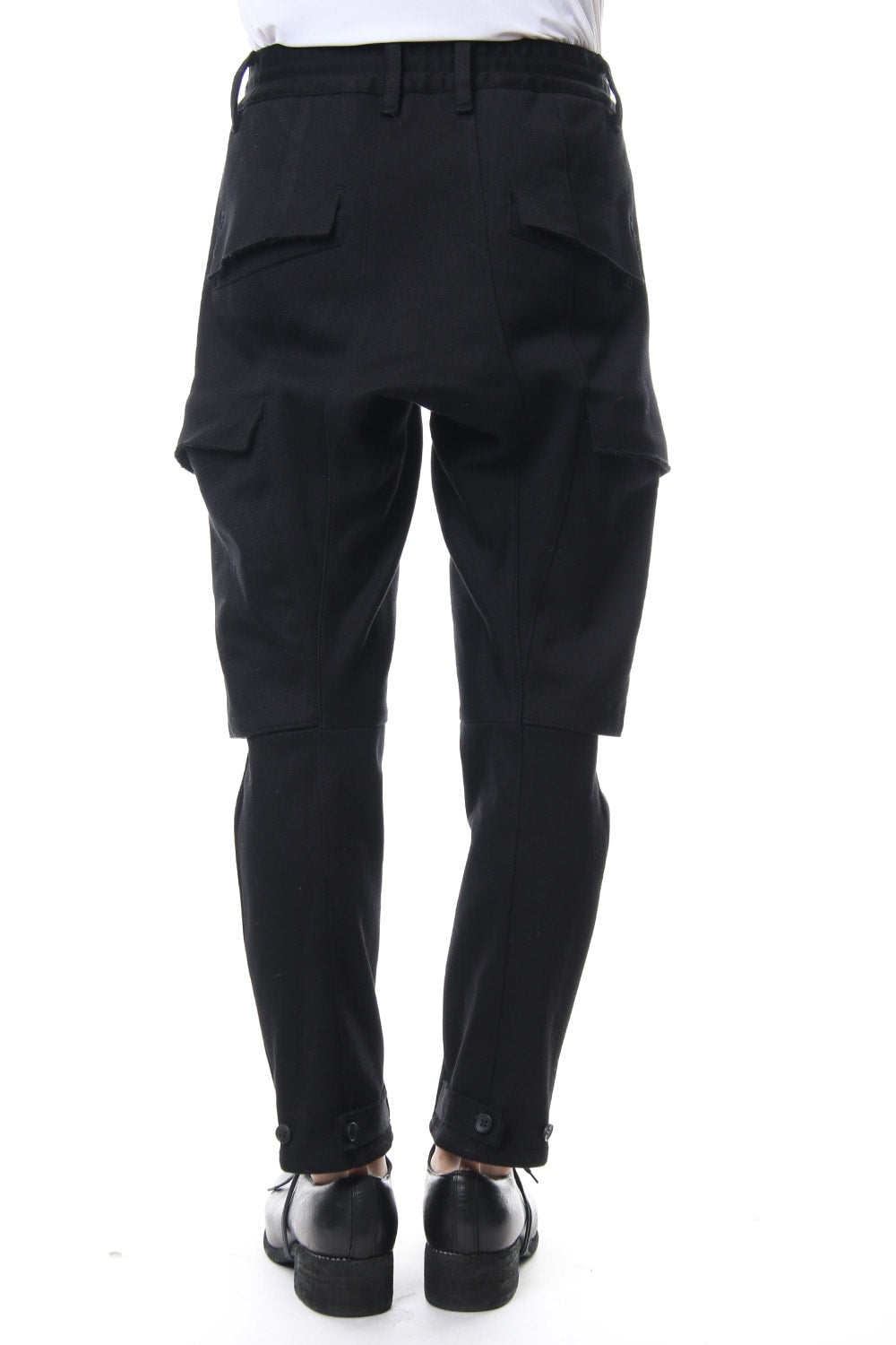 Heavy cotton jersey cropped cargo pants