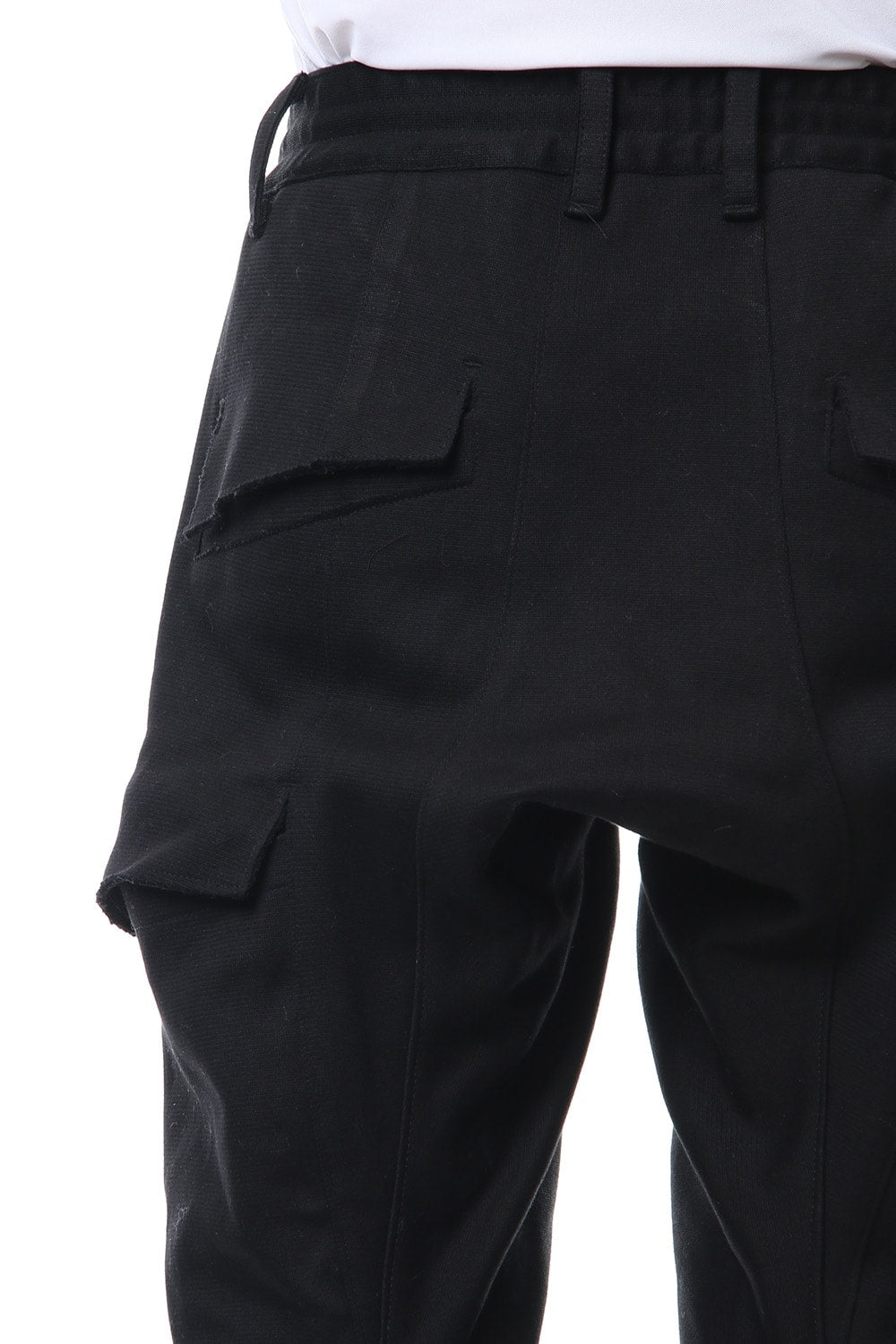 Heavy cotton jersey cropped cargo pants