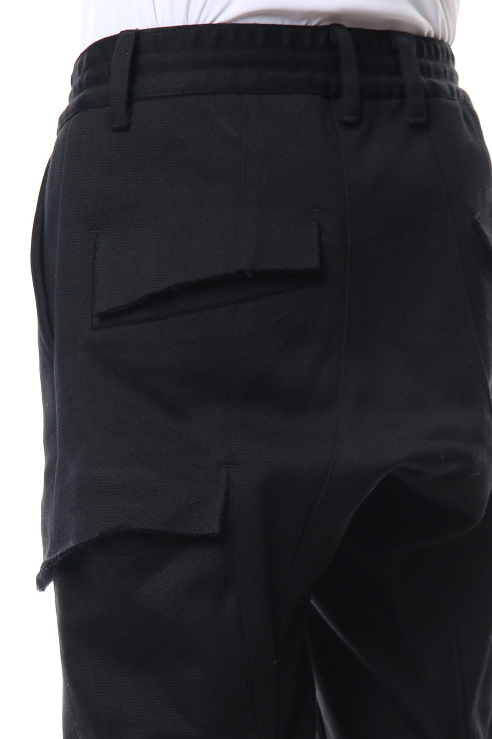 Heavy cotton jersey cropped cargo pants