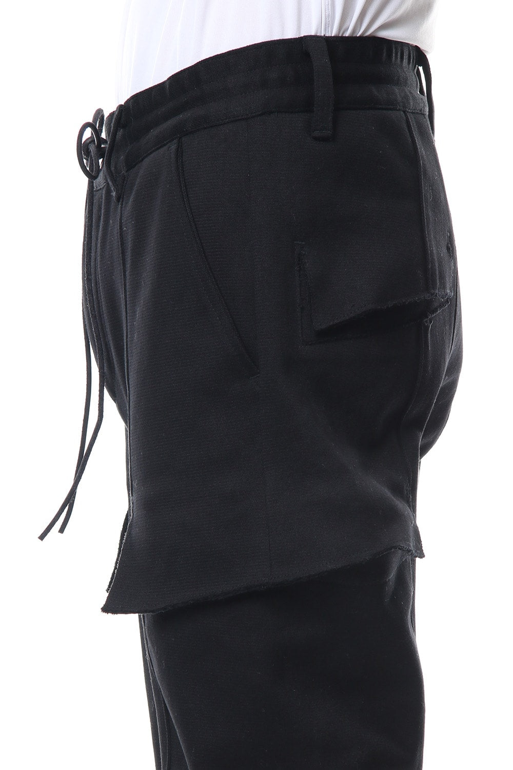 Heavy cotton jersey cropped cargo pants