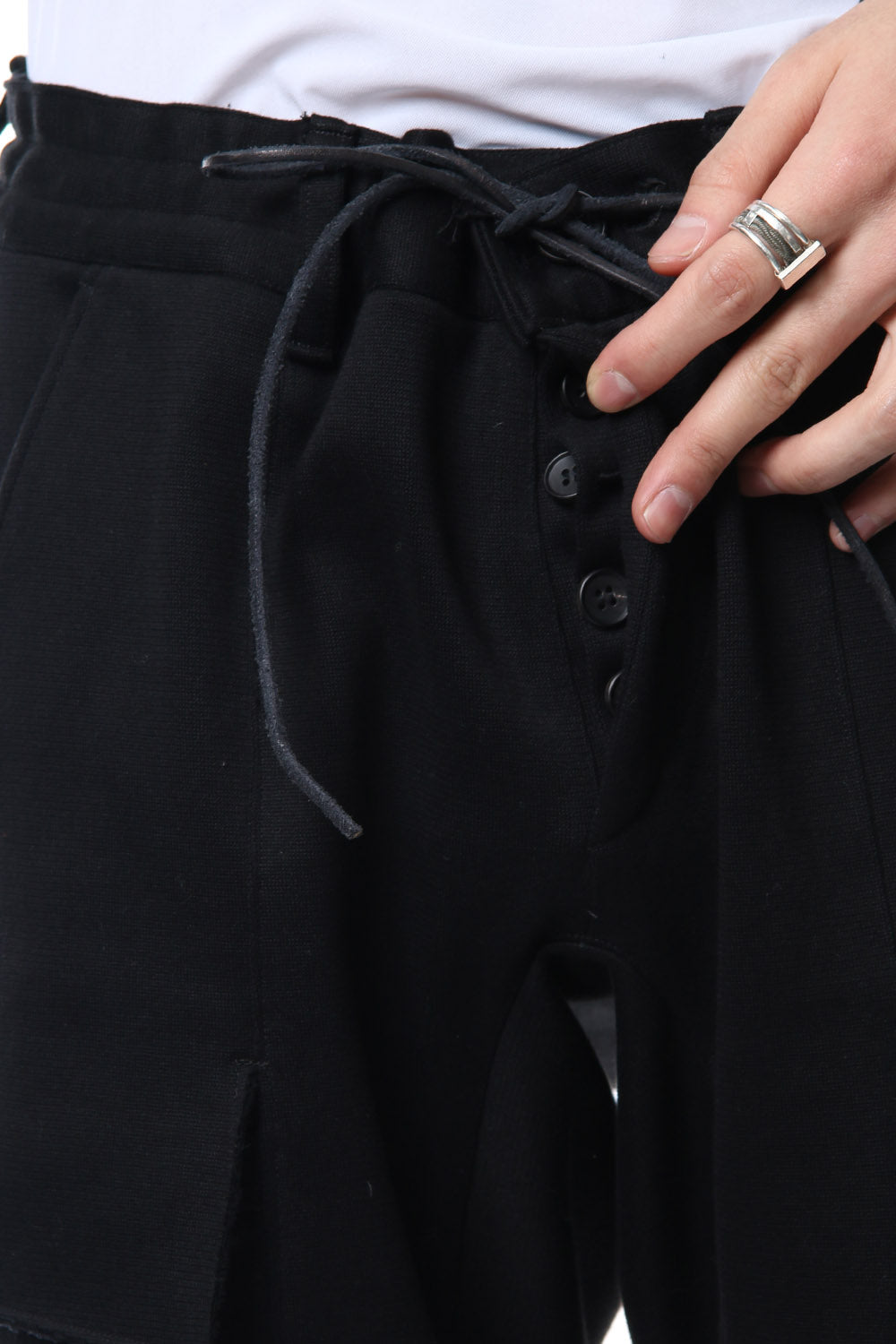 Heavy cotton jersey cropped cargo pants