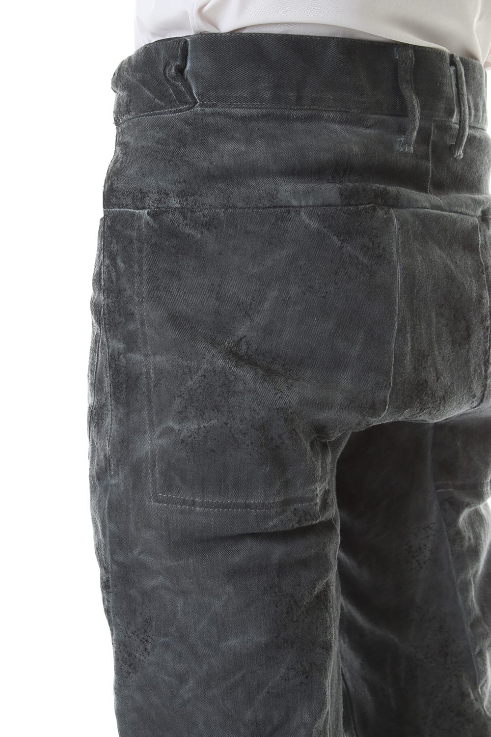 Dirty Coating Cold Dyed Curve Slim Pants - ST107-0049A-Navy